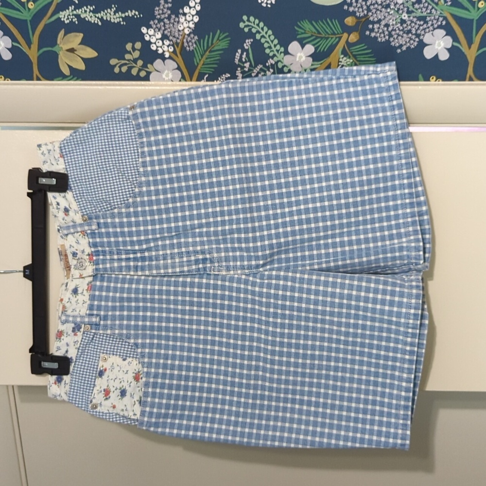 Vintage Cottagecore Plaid Floral 90s Shorts